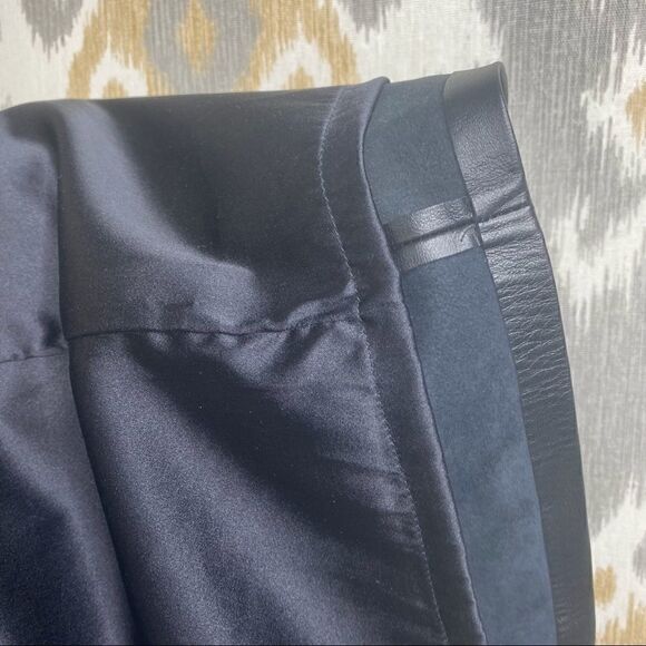 Ralph Lauren Cashmere Birdseye Lamb Leather Dress - Picture 14 of 16